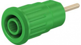 23.3130-25, Safety Socket 4mm Green 24A 1kV Gold-Plated, Staubli (former Multi-Contact )