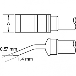 TFP-BLH50 [2 шт], Soldering Tip Blade 16.0 mm 390 °C, Metcal