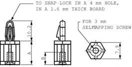 TCBS-12-01, Spacer 19.1 mm, Essentra (former Richco)