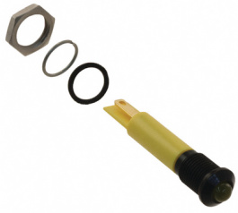 Q8P1CXXY24E, LED Indicator yellow 24 VDC, APEM