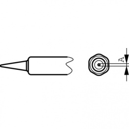 NT 1, Жало; "игла"; 0,25x7,4мм; для паяльников WEL.WMP, Weller