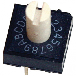 A6R-101RS, Кодирующий переключатель; DEC/BCD; Положения:10; THT; Шаг:2,54мм, Omron