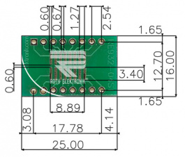 RE932-04ST, Prototyping board FR4 Epoxide + chem. Ni/Au, Roth Elektronik