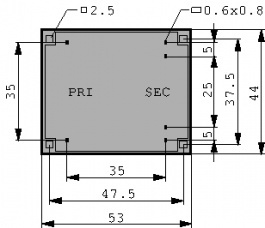 FLE 4/6, PCB transformer 4 VA 6 VAC (2x), BLOCK