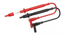 RND 350-00081, Test Lead Set 4mm 1.2m Black/Red, Nickel-Plated Brass, RND Lab