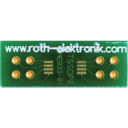 RE933-01, Laboratory card FR4 Epoxide + chem. Ni/Au TSSOP8 Adapter, Roth Elektronik
