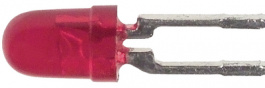 HLMP-K150, LED; 3мм; красный; 1,3-3мкд; 65°; Поверхность: выпуклая, Broadcom (Avago)