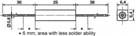 208-8 R47 10%, Wirewound resistor 0.47 Ohm 5 W +- 10 %, Vitrohm