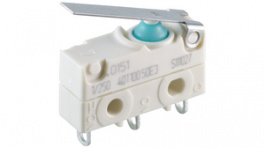 1045.7102, Micro switch 6 A Flat lever N/A 1 change-over (CO), Marquardt
