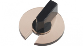 AT4180, Knob black / transparent-brown, NKK Switches (NIKKAI, Nihon)