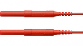 HSPL 7576 / 1 / 200 / RT, Safety test lead for high voltage diam 4 mm red 200 cm 1 mm\x1a CAT IV, Schutzinger