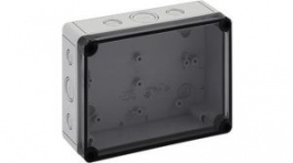 10601501, Plastic Enclosure With Metric Knockouts, 180 x 130 x 63 mm, Polystyrene, IP66, G, Spelsberg