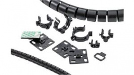 HWBASEA-PA66HIRHS-BK (50), Hose Mounting Plate, Polyamide 6.6, Black, HellermannTyton