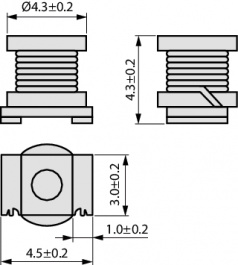 LPC4045ATE680K, Inductor, SMD 68 uH 0.4 A +-10%, KOA