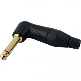 TM2RBJ-AU, Jack plug 6.35 mm black 2P, Amphenol