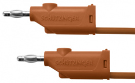 MFK 20 / 2,5 / 100 / BR, Test lead diam. 4 mm brown 100 cm CAT I, Schutzinger