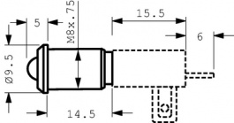 AMSD0812, LED Indicator yellow 12...230 VAC/DC, SIGNAL-CONSTRUCT