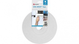 VEL-OW64100, VELCRO Hook and Loop Fastener, 10 mm x 25 m, White, VELCRO