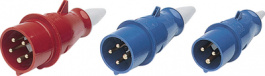CEE plug red 32 A/400 VAC, Штекер для Центральной и Восточной Европы красный 32 A/400 VAC, Mennekes