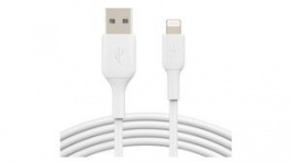 CAA001BT3MWH, Cable Apple Lightning - USB-A Plug 3m White, BELKIN