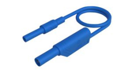 MAL S WS-B 200/2,5 BLUE, Test Lead, Plug, 4 mm - Socket, 4 mm, Blue, Nickel-Plated Brass, 2m, Hirschmann