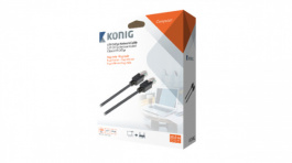 KNC85100E200, Patch cable CAT5 UTP 20 m Anthracite, KONIG