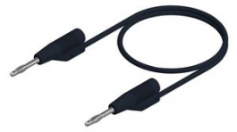 MVLF WS 2/25 SW, Test Lead \x1a2mm 250mm Black Nickel-Plated Brass, SKS Kontakttechnik
