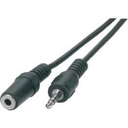 BB-1795, Extension cable audio stereo jack 3.5 mm 10 m Black, Maxxtro