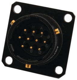 62IN 12E 10 6P 624, Panel-mount plug 6P, Amphenol