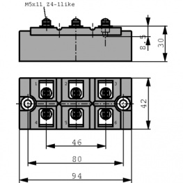 DD B6U 85N16L, Diode module ISOPACK 1600 V 85 A&nbsp;&nbsp;@ Tc=100 °C, Infineon