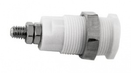 BU-P72930-9, Banana Plug, White, 36A, 1kV, Gold, MUELLER