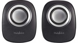 CSPR10020BK, PC Speakers 2.0 12W Black / Silver, Nedis (HQ)