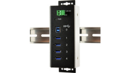 EX-1185HMVS-WT, Industrial Hub USB 3.0 4x black, Exsys