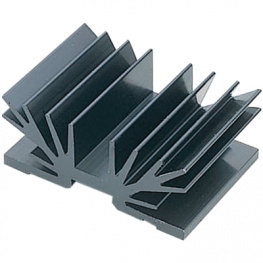 KS54.1-100E, Heat sink 100 mm 4 K/W @ 10 W black anodised, Austerlitz