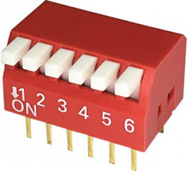 RND 210-00169, DIP switch 6P, RND Components