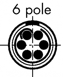 PHG.1B.306.CLLD62, Cable socket, B-series 6-pin Poles 6 6 A 350 VAC/VDC, LEMO
