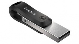 SDIX60N-064G-GN6NN, USB Stick, iXpand, 64GB, USB 3.0/Apple Lightning, Black / Silver, Sandisk