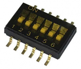 RND 210-00185, DIP-переключатель DIP-12 для поверхностного монтажа 1,27 мм, RND Components