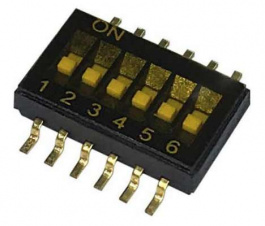 RND 210-00185, DIP switch 6P, RND Components