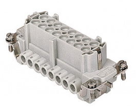 CNEF 16 T, CNE, 16 poles + earth, female insert, with female contacts, silver plated, ILME