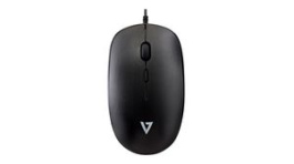 MU200-1E, Wired Mouse 1600dpi Optical Black, V7