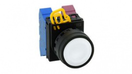 YW1B-A1W, Pushbutton Switch Actuator, Plastic, White, Latching Function, IDEC