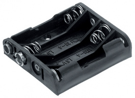 2.031 UM-4 LR03, Battery holder 4 x AAA Push button, -