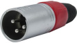 RND 205-00922 XLR Connector Silver Plug 3 Poles