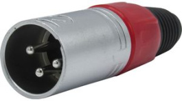 RND 205-00922, XLR Connector Silver Plug 3 Poles, RND Connect