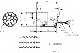 BL0106-15-39, LED-cluster red 26 mm, Kingbright
