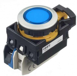 CW4L-M1E01QM4S, Illuminated Pushbutton Switch, 10 A, 230 VAC, IDEC