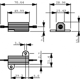 RH05033R00FE05, Wirewound resistor 33 Ohm 50 W +- 1 %, Vishay