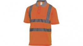 OFFSHORXX, High Visibility Polo Shirt Size XXL Flourescent Orange, Delta Plus
