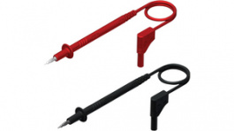 972 425-012, Test probe lead set diam. 4 mm Safety Plug 90° 100 cm Red +, SKS Kontakttechnik